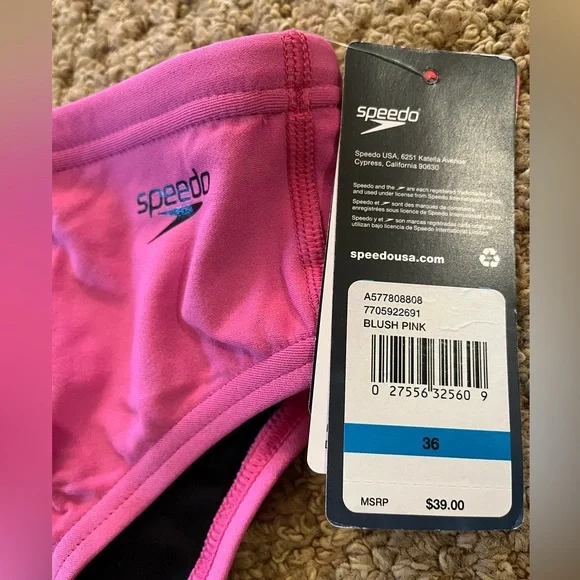 NWT pink Speedo swim brief Sizes 36 and 38 - Picture 8 of 10